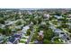 Scenic aerial view of a residential neighborhood with waterfront access at 1726 Massachusetts Ne Ave, St Petersburg, FL 33703