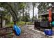 The backyard featuring a patio, fire pit, and foliage at 1726 Massachusetts Ne Ave, St Petersburg, FL 33703