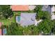 An aerial view of the property showcasing the backyard pool at 1936 Floresta View Dr, Tampa, FL 33618