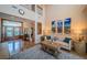 Grand foyer featuring a patterned tile floor, unique entry door, and neutral paint at 1988 Carolina Ne Cir, St Petersburg, FL 33703