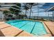 Gorgeous pool with lovely landscaping and a beautiful view of the ocean and the neighborhood dock at 1988 Carolina Ne Cir, St Petersburg, FL 33703