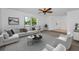 Bright and airy living room featuring neutral decor, hardwood floors, and ample natural light at 2063 Ridgecrest Dr, Dunedin, FL 34698