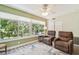 Bright sunroom with large windows offering peaceful views and comfortable seating at 2261 Swedish Dr # 47, Clearwater, FL 33763