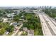 Beautiful aerial view of the house and its proximity to the city and highway at 2825 N Taliaferro N Ave, Tampa, FL 33602
