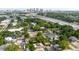 An aerial view showing neighborhood homes near the city with highways for easy city access at 2825 N Taliaferro N Ave, Tampa, FL 33602
