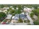 An aerial view shows the home with mature trees in a quiet residential neighborhood at 2825 N Taliaferro N Ave, Tampa, FL 33602