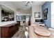 Open-concept dining and living area with modern decor and stylish flooring at 4301 5Th N Ave, St Petersburg, FL 33713
