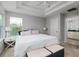 Spacious main bedroom with tray ceiling, ceiling fan, and ensuite bathroom at 4301 5Th N Ave, St Petersburg, FL 33713