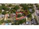 Aerial view of property highlighting home, yard and community at 502 Dewolf Rd, Brandon, FL 33511