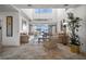 Bright and airy living room with tile floors, high ceilings, comfortable seating, and water views at 5287 61St S Ave, St Petersburg, FL 33715