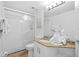 Beautifully designed bathroom with glass shower, granite counter, and attractive vanity at 5445 Gulf Blvd # 210, St Pete Beach, FL 33706