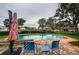 Enjoy this private backyard with a pool, brick paver patio, and lush landscaping, perfect for outdoor entertaining at 5919 35Th N Ave, St Petersburg, FL 33703
