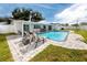 Backyard area featuring a refreshing in-ground pool and patio with lounge seating at 6920 13Th N Ave, St Petersburg, FL 33710