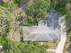 Overhead view of the home's roof surrounded by lush greenery, showcasing the property's landscaping and layout at 7002 Doreen St, Tampa, FL 33617