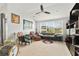 This room features a high ceiling and a large window that offers ample natural light at 8217 Canterbury Lake Blvd, Tampa, FL 33619
