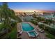 Stunning aerial view showcases a private pool, spa and boat dock on the serene waterfront at 841 Ponce De Leon Dr, St Petersburg, FL 33715