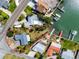 Aerial view highlighting property with waterfront access, dock, and nearby boating opportunities at 11465 7Th E St, Treasure Island, FL 33706