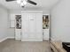 Bedroom featuring a stylish Murphy bed with shelving on either side at 1242 74Th N St, St Petersburg, FL 33710