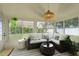 Cozy sunroom with comfortable seating, decorative accents, and abundant natural light at 2020 Douglas Ave, Dunedin, FL 34698