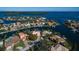 Stunning aerial view of the waterfront homes and navigable canals at 2096 Massachusetts Ne Ave, St Petersburg, FL 33703