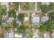 Neighborhood aerial view, capturing a mix of homes, lush trees, and quiet streets at 3035 Hillview St, Sarasota, FL 34239