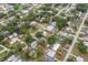 An aerial view showing the neighborhood's density and community layout at 3035 Hillview St, Sarasota, FL 34239