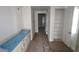 Bright bathroom featuring a double vanity, a closet and a large mirror at 316 Vistera Blvd, Nokomis, FL 34275