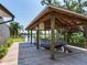 Private boat lift with wooden deck offers convenient access to the lake at 3724 Fawn Grove Ct, Land O Lakes, FL 34639
