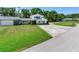 Spacious front yard with well-maintained lawn, basketball hoop, and charming curb appeal at 3724 Fawn Grove Ct, Land O Lakes, FL 34639