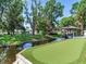 An artificial turf putting green is near the canal, the boat dock, and the lake at 3724 Fawn Grove Ct, Land O Lakes, FL 34639
