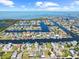 Aerial view of waterfront community in Hernando Beach, highlighting canal access and coastal living at 4137 Des Prez Ct, Hernando Beach, FL 34607