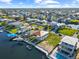 Waterfront homes along canal in a coastal community with boat lifts and docks at 4137 Des Prez Ct, Hernando Beach, FL 34607