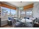 Charming breakfast nook with bench seating offers picturesque water views at 4137 Des Prez Ct, Hernando Beach, FL 34607