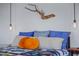 Close up of turtle bedspread and pillows at 4137 Des Prez Ct, Hernando Beach, FL 34607
