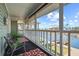 Relaxing screened porch overlooking the water, perfect for enjoying waterfront views at 4137 Des Prez Ct, Hernando Beach, FL 34607