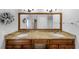Bathroom vanity with double sinks, a large framed mirror, and ample storage at 605 Citrus Ct, Largo, FL 33770