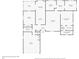 Detailed floor plan showcasing the layout of the home including bedrooms, living spaces, and garage at 8216 Damara Dr, New Port Richey, FL 34653