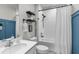Clean bathroom with modern fixtures, tub, and bright lighting at 14532 Whitewater Way, Brooksville, FL 34604