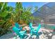 Backyard area with seating and pool access, providing a relaxing outdoor atmosphere at 150 Bosphorous Ave, Tampa, FL 33606