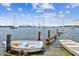 Scenic waterfront view showing several boats, pilings, and clear skies in a serene setting at 150 Bosphorous Ave, Tampa, FL 33606
