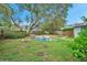 Lush backyard featuring an open patio space and a sturdy fence for privacy and outdoor enjoyment at 1841 Douglas Ave, Dunedin, FL 34698