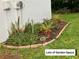 Landscaped side yard with decorative garden edging and diverse plant varieties at 20989 Negril, Lutz, FL 33558