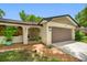 Charming one-story home with a two-car garage, a sidewalk leading up to the front door, and a well-maintained lawn at 2329 Carrie Ct, Dunedin, FL 34698