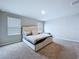 Bedroom with carpet flooring, two windows, and neutral walls creating a comfortable space at 32451 Limitless Pl, Wesley Chapel, FL 33545
