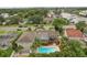 Aerial view of the home, showcasing the pool, backyard, and surrounding neighborhood at 333 30Th N Ave, St Petersburg, FL 33704