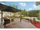 Cozy backyard deck with seating, outdoor grill, mature landscaping, and an in-ground swimming pool at 333 30Th N Ave, St Petersburg, FL 33704
