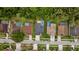High angle view showcasing this home and others on a quiet street each featuring their own backyard pools at 4505 Anaconda Dr, New Port Richey, FL 34655