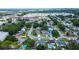 Aerial view of the property in its neighborhood, showcasing its proximity to shops and the surrounding community at 6460 101St N Ave, Pinellas Park, FL 33782