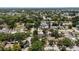 Wide aerial shot of a residential area with houses nestled among mature trees and foliage at 8009 Somerset Ln, Tampa, FL 33615