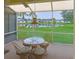 Lanai overlooking a peaceful pond and surrounding landscape at 1012 Radison Lake Ct # 59, Sun City Center, FL 33573
